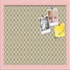 PinPix Decorative pin Cork Bulletin Board Made from Canvas, Retro Pattern Printed at 18x12 Inches and Framed in Baby Pink Stain on Beech (PinPix-356) view 1