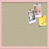 PinPix Decorative pin Cork Bulletin Board Made from Canvas, Retro Pattern Printed at 30x20 Inches and Framed in Baby Pink Stain on Beech (PinPix-356) view 1
