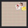 PinPix Decorative pin Cork Bulletin Board Made from Canvas, Retro Pattern Printed at 16x16 Inches and Framed in Satin Black (PinPix-348) view 1
