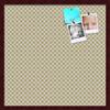 PinPix Decorative pin Cork Bulletin Board Made from self-Healing Canvas, Retro Pattern Printed at 24x24 Inches and Framed in Classic Mahogany Frame(WOM59504) view 1