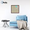 PinPix Decorative pin Cork Bulletin Board Made from self-Healing Canvas, Retro Pattern Printed at 24x24 Inches and Framed in Classic Mahogany Frame(WOM59504) view 4