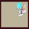 PinPix Decorative pin Cork Bulletin Board Made from self-Healing Canvas, Retro Pattern Printed at 24x16 Inches and Framed in Classic Mahogany Frame(WOM59504) view 1