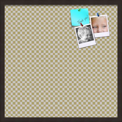 PinPix Decorative pin Cork Bulletin Board Made from self-Healing Canvas, Retro Pattern Printed at 24x24 Inches and Framed in Coffee(WOM1343)