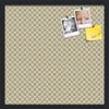 PinPix Decorative pin Cork Bulletin Board Made from Canvas, Retro Pattern Printed at 20x20 Inches and Framed in Satin Black (PinPix-356) view 1