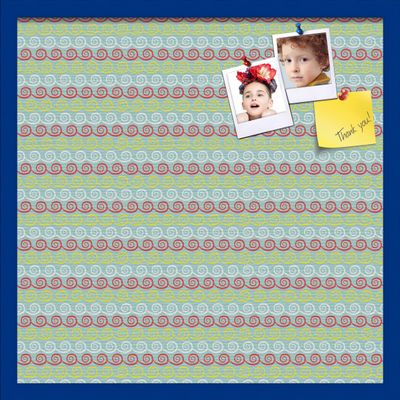PinPix Decorative pin Cork Bulletin Board Made from Canvas, Vivid Pattern Printed at 24x24 Inches and Framed in Blue Stain on Beech (PinPix-358)