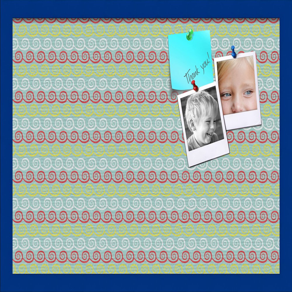 PinPix Decorative pin Cork Bulletin Board Made from Canvas, Vivid Pattern Printed at 24x16 Inches and Framed in Blue Stain on Beech (PinPix-358)