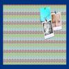 PinPix Decorative pin Cork Bulletin Board Made from Canvas, Vivid Pattern Printed at 24x16 Inches and Framed in Blue Stain on Beech (PinPix-358) view 1