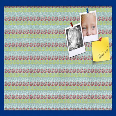 PinPix Decorative pin Cork Bulletin Board Made from Canvas, Vivid Pattern Printed at 30x20 Inches and Framed in Blue Stain on Beech (PinPix-358)