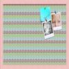 PinPix Decorative pin Cork Bulletin Board Made from Canvas, Vivid Pattern Printed at 24x16 Inches and Framed in Baby Pink Stain on Beech (PinPix-358) view 1