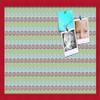 PinPix Decorative pin Cork Bulletin Board Made from self-Healing Canvas, Vivid Pattern Printed at 24x16 Inches and Framed in Red Stain on Beech(WOM56673) view 1
