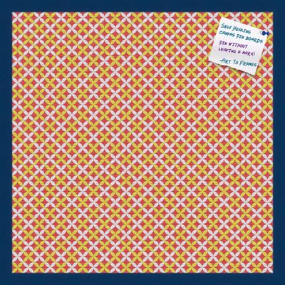 PinPix Decorative pin Cork Bulletin Board Made from Canvas, Vivid Pattern Printed at 24x24 Inches and Framed in Blue Stain on Beech (PinPix-359)