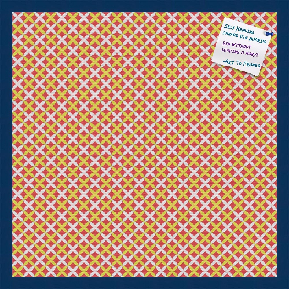 PinPix Decorative pin Cork Bulletin Board Made from Canvas, Vivid Pattern Printed at 24x24 Inches and Framed in Blue Stain on Beech (PinPix-359)