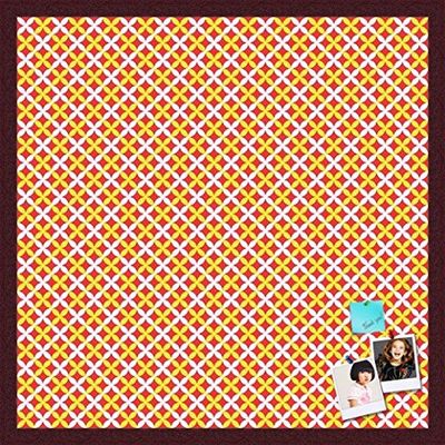 PinPix Decorative pin Cork Bulletin Board Made from self-Healing Canvas, Vivid Pattern Printed at 24x24 Inches and Framed in Classic Mahogany Frame(WOM59504)
