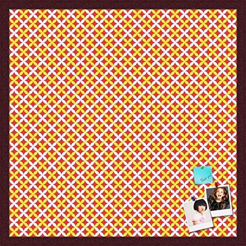 PinPix Decorative pin Cork Bulletin Board Made from self-Healing Canvas, Vivid Pattern Printed at 24x24 Inches and Framed in Classic Mahogany Frame(WOM59504)