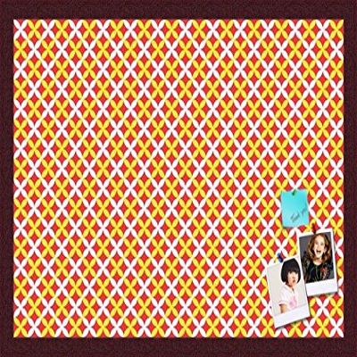 PinPix Decorative pin Cork Bulletin Board Made from self-Healing Canvas, Vivid Pattern Printed at 24x16 Inches and Framed in Classic Mahogany Frame(WOM59504)
