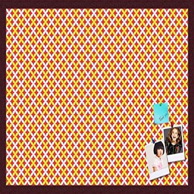 PinPix Decorative pin Cork Bulletin Board Made from self-Healing Canvas, Vivid Pattern Printed at 30x20 Inches and Framed in Classic Mahogany Frame(WOM59504)