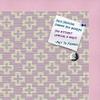 PinPix Decorative pin Cork Bulletin Board Made from Canvas, Retro Pattern Printed at 16x16 Inches and Framed in Baby Pink Stain on Beech (PinPix-352) view 2