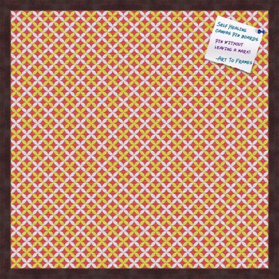 PinPix Decorative pin Cork Bulletin Board Made from self-Healing Canvas, Vivid Pattern Printed at 24x24 Inches and Framed in Coffee(WOM1343)