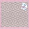 PinPix Decorative pin Cork Bulletin Board Made from Canvas, Retro Pattern Printed at 24x16 Inches and Framed in Baby Pink Stain on Beech (PinPix-352) view 1