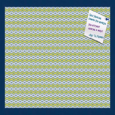 PinPix Decorative pin Cork Bulletin Board Made from Canvas, Vivid Pattern Printed at 24x16 Inches and Framed in Blue Stain on Beech (PinPix-360)