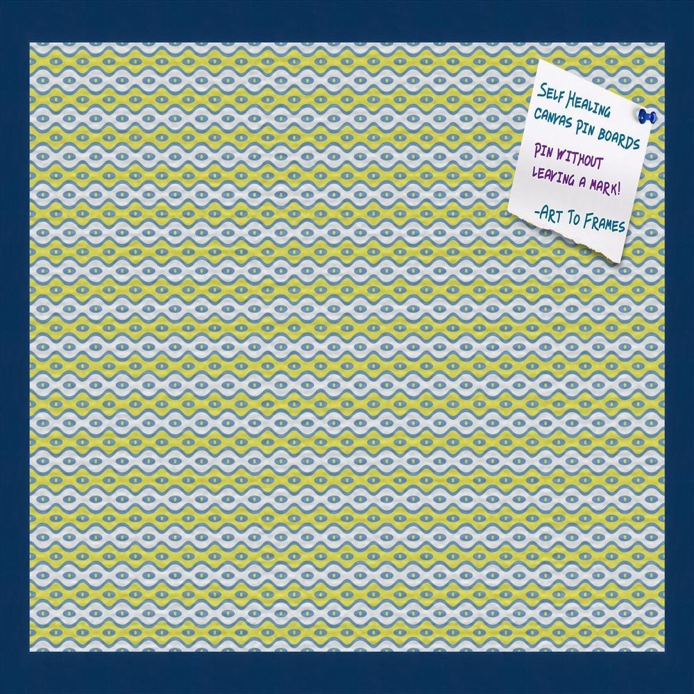 PinPix Decorative pin Cork Bulletin Board Made from Canvas, Vivid Pattern Printed at 24x16 Inches and Framed in Blue Stain on Beech (PinPix-360)