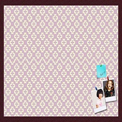 PinPix Decorative pin Cork Bulletin Board Made from self-Healing Canvas, Retro Pattern Printed at 30x20 Inches and Framed in Classic Mahogany Frame(WOM59504)