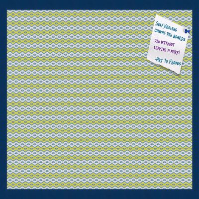 PinPix Decorative pin Cork Bulletin Board Made from Canvas, Vivid Pattern Printed at 30x20 Inches and Framed in Blue Stain on Beech (PinPix-360)