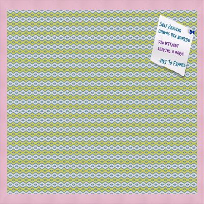 PinPix Decorative pin Cork Bulletin Board Made from Canvas, Vivid Pattern Printed at 30x20 Inches and Framed in Baby Pink Stain on Beech (PinPix-360)