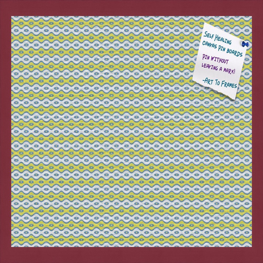 PinPix Decorative pin Cork Bulletin Board Made from self-Healing Canvas, Vivid Pattern Printed at 24x16 Inches and Framed in Red Stain on Beech(WOM56673)