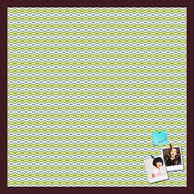 PinPix Decorative pin Cork Bulletin Board Made from self-Healing Canvas, Vivid Pattern Printed at 24x24 Inches and Framed in Classic Mahogany Frame(WOM59504)