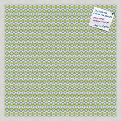 PinPix Decorative pin Cork Bulletin Board Made from self-Healing Canvas, Vivid Pattern Printed at 24x24 Inches and Framed in Satin White Frame(WOM59504)