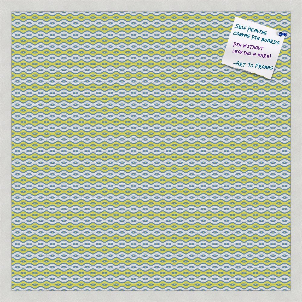 PinPix Decorative pin Cork Bulletin Board Made from self-Healing Canvas, Vivid Pattern Printed at 24x24 Inches and Framed in Satin White Frame(WOM59504)