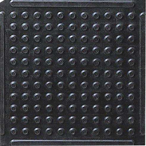 Knob Top Kitchen Mats Black 4' x 4'
