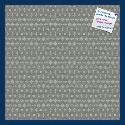 PinPix Decorative pin Cork Bulletin Board Made from Canvas, Retro Pattern Printed at 24x24 Inches and Framed in Blue Stain on Beech (PinPix-384)