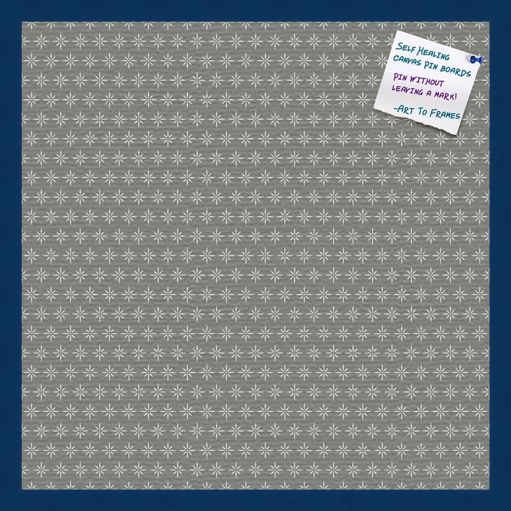 PinPix Decorative pin Cork Bulletin Board Made from Canvas, Retro Pattern Printed at 24x24 Inches and Framed in Blue Stain on Beech (PinPix-384)