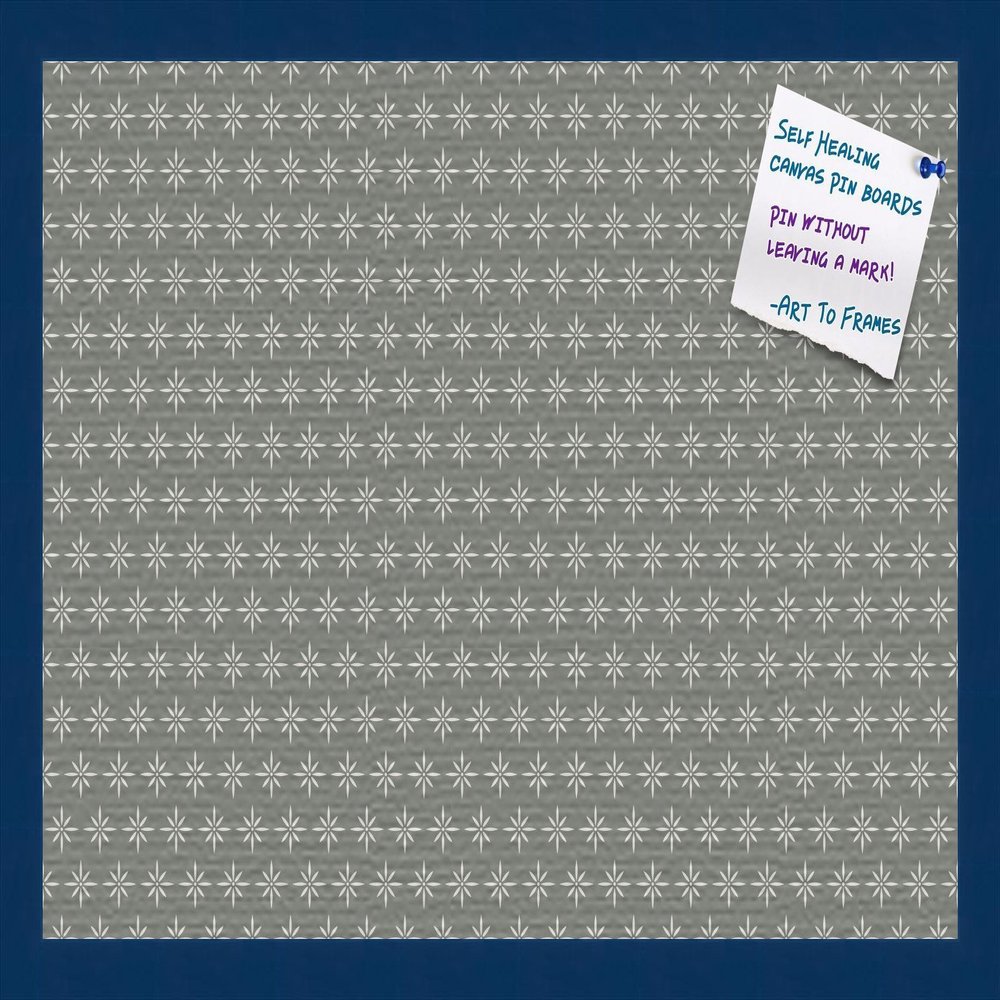 PinPix Decorative pin Cork Bulletin Board Made from Canvas, Retro Pattern Printed at 24x16 Inches and Framed in Blue Stain on Beech (PinPix-384)