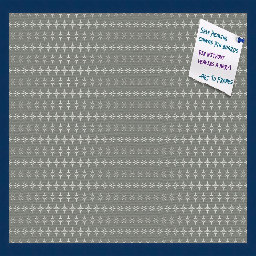 PinPix Decorative pin Cork Bulletin Board Made from Canvas, Retro Pattern Printed at 30x20 Inches and Framed in Blue Stain on Beech (PinPix-384)