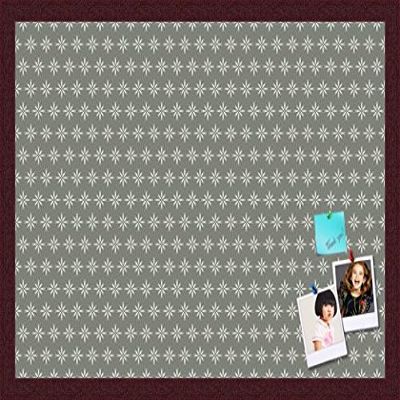 PinPix Decorative pin Cork Bulletin Board Made from self-Healing Canvas, Retro Pattern Printed at 24x16 Inches and Framed in Classic Mahogany Frame(WOM59504)