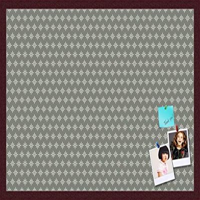 PinPix Decorative pin Cork Bulletin Board Made from self-Healing Canvas, Retro Pattern Printed at 30x20 Inches and Framed in Classic Mahogany Frame(WOM59504)