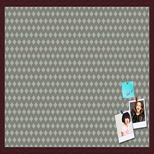 PinPix Decorative pin Cork Bulletin Board Made from self-Healing Canvas, Retro Pattern Printed at 30x20 Inches and Framed in Classic Mahogany Frame(WOM59504)