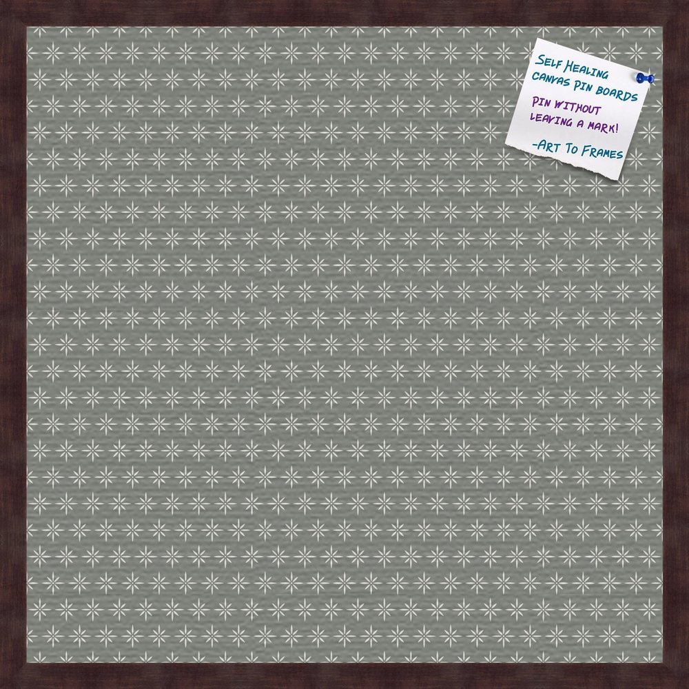 PinPix Decorative pin Cork Bulletin Board Made from self-Healing Canvas, Retro Pattern Printed at 24x24 Inches and Framed in Coffee(WOM1343)