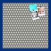 PinPix Decorative pin Cork Bulletin Board Made from Canvas, Retro Pattern Printed at 20x20 Inches and Framed in Blue Stain on Beech (PinPix-385) view 1