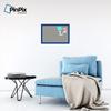 PinPix Decorative pin Cork Bulletin Board Made from Canvas, Retro Pattern Printed at 24x16 Inches and Framed in Blue Stain on Beech (PinPix-385) view 4