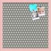 PinPix Decorative pin Cork Bulletin Board Made from Canvas, Retro Pattern Printed at 20x20 Inches and Framed in Baby Pink Stain on Beech (PinPix-385) view 1