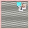PinPix Decorative pin Cork Bulletin Board Made from Canvas, Retro Pattern Printed at 24x24 Inches and Framed in Baby Pink Stain on Beech (PinPix-385) view 1