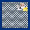 PinPix Decorative pin Cork Bulletin Board Made from Canvas, Retro Pattern Printed at 16x16 Inches and Framed in Blue Stain on Beech (PinPix-378) view 1