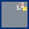 PinPix Decorative pin Cork Bulletin Board Made from Canvas, Retro Pattern Printed at 20x20 Inches and Framed in Blue Stain on Beech (PinPix-378) view 1