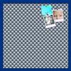 PinPix Decorative pin Cork Bulletin Board Made from Canvas, Retro Pattern Printed at 24x24 Inches and Framed in Blue Stain on Beech (PinPix-378) view 1