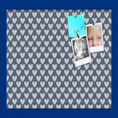 PinPix Decorative pin Cork Bulletin Board Made from Canvas, Retro Pattern Printed at 18x12 Inches and Framed in Blue Stain on Beech (PinPix-378)