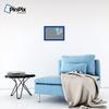 PinPix Decorative pin Cork Bulletin Board Made from Canvas, Retro Pattern Printed at 18x12 Inches and Framed in Blue Stain on Beech (PinPix-378) view 4